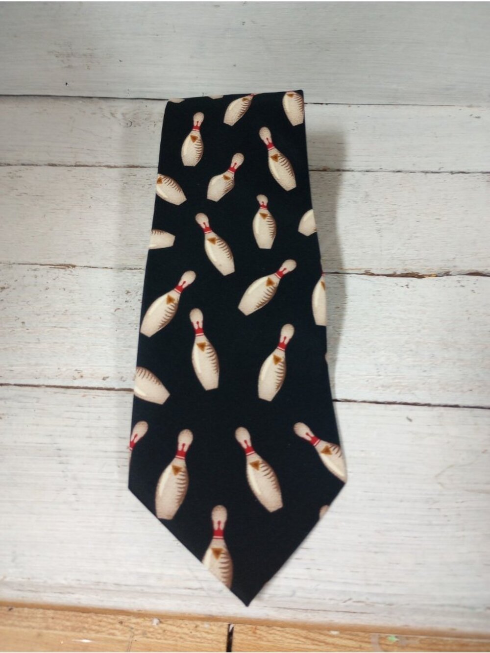 Parquet Bowling Pin Novelty Necktie *